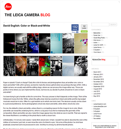 Leica Camera Blog Guest Post