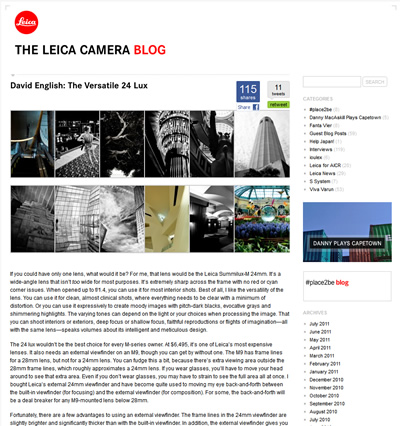 Leica Camera Blog Guest Post