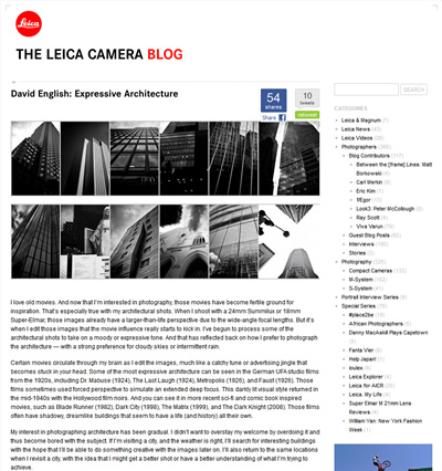 Leica Camera Blog Guest Post